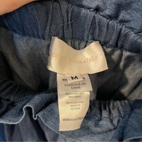 Anthropologie Corey Lynn Calter Chambray Off Shoulder Dress - Picture 8 of 11